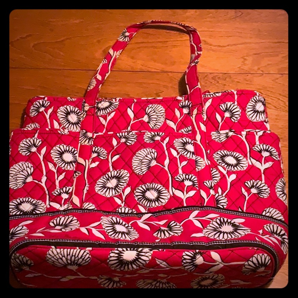 Floral Red Vera Bradley Tote